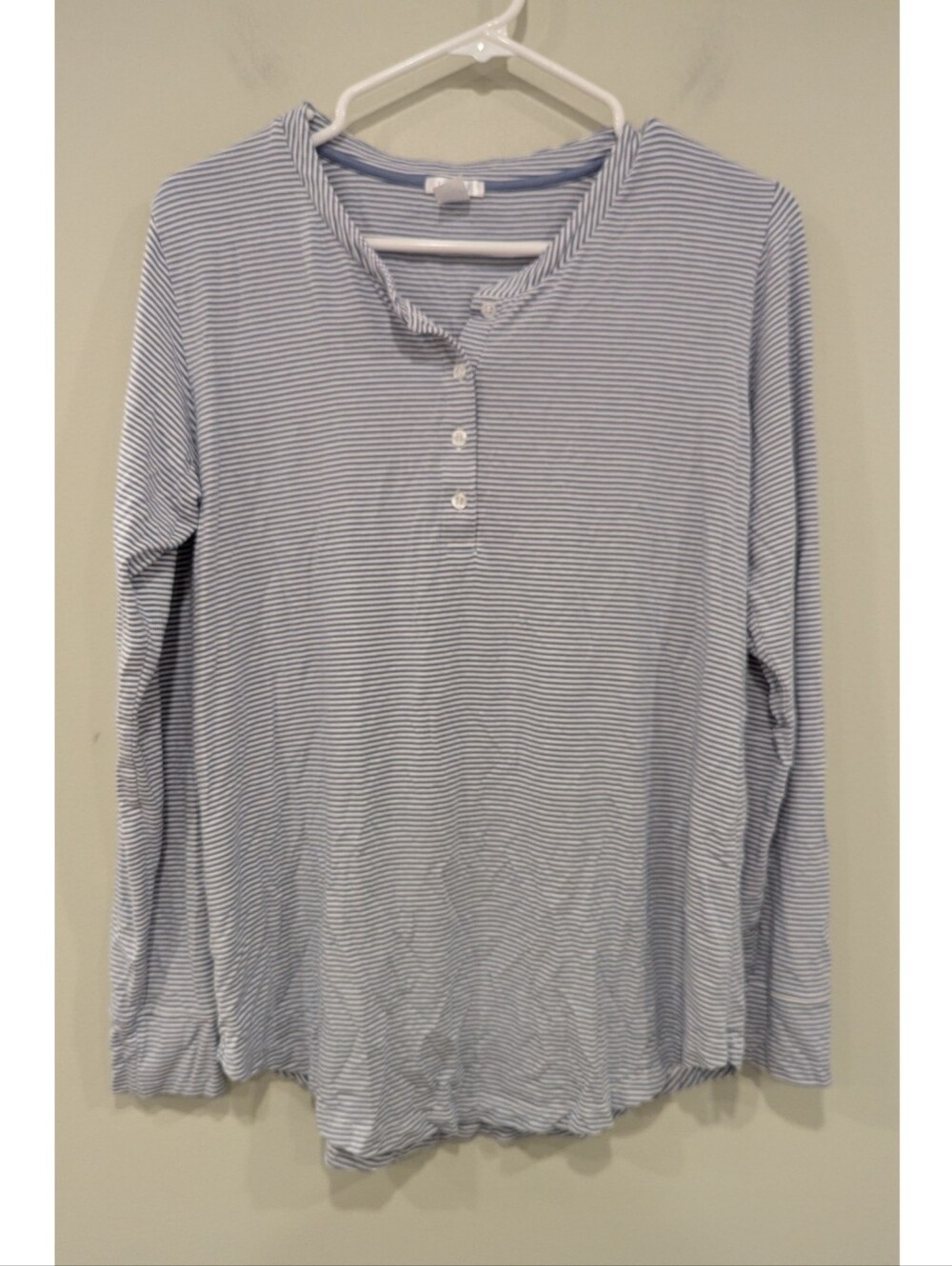 LAKE Peruvian Modal Striped Long Sleeve Sleep Lounge Top Size Medium